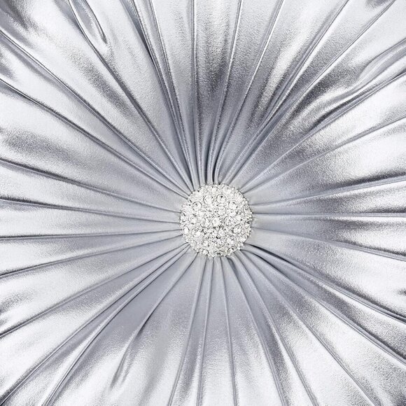 Pumpkin Handmade Metallic Throw Silver Modern Leather Decorative Pillowcases - Picture 2 of 6